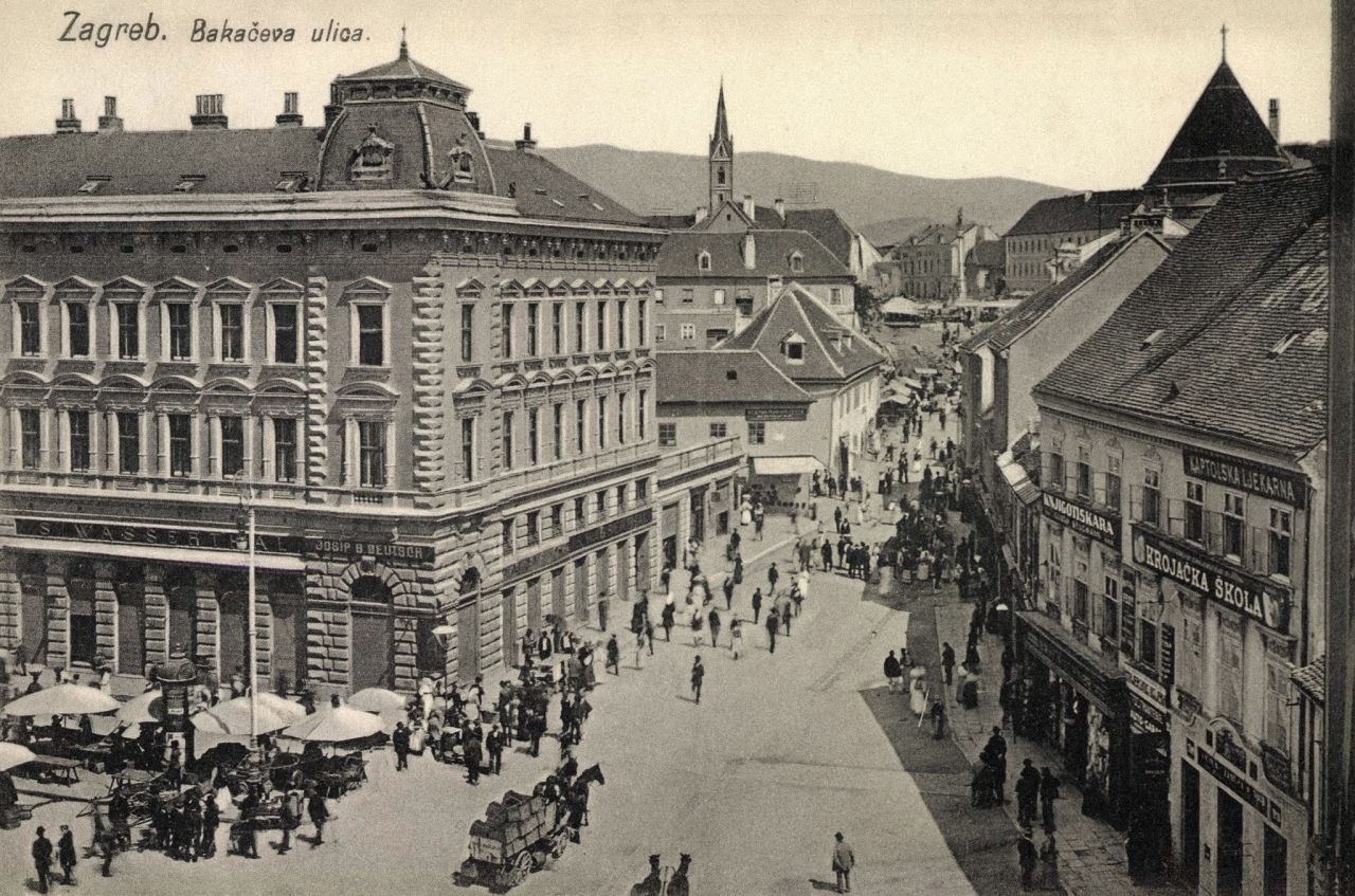 Bakačeva ulica oko 1910. godine B